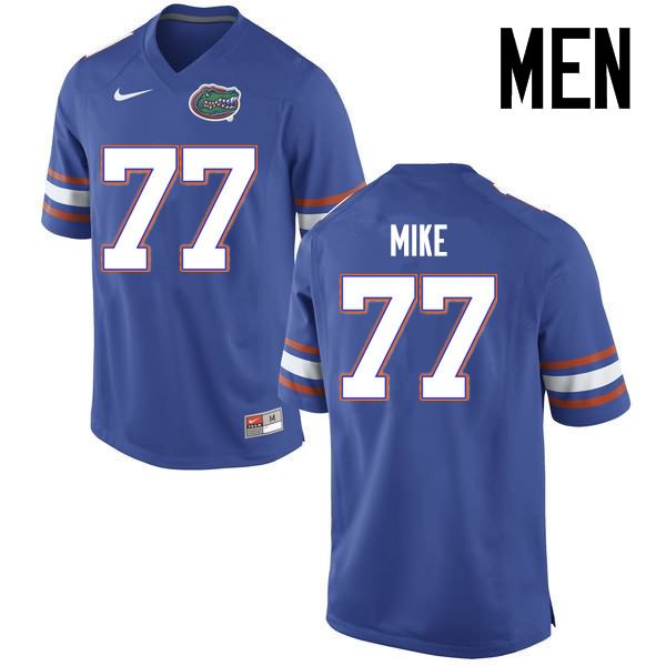 NCAA Florida Gators Andrew Mike Men's #77 Nike Blue Stitched Authentic College Football Jersey ALG4764FS